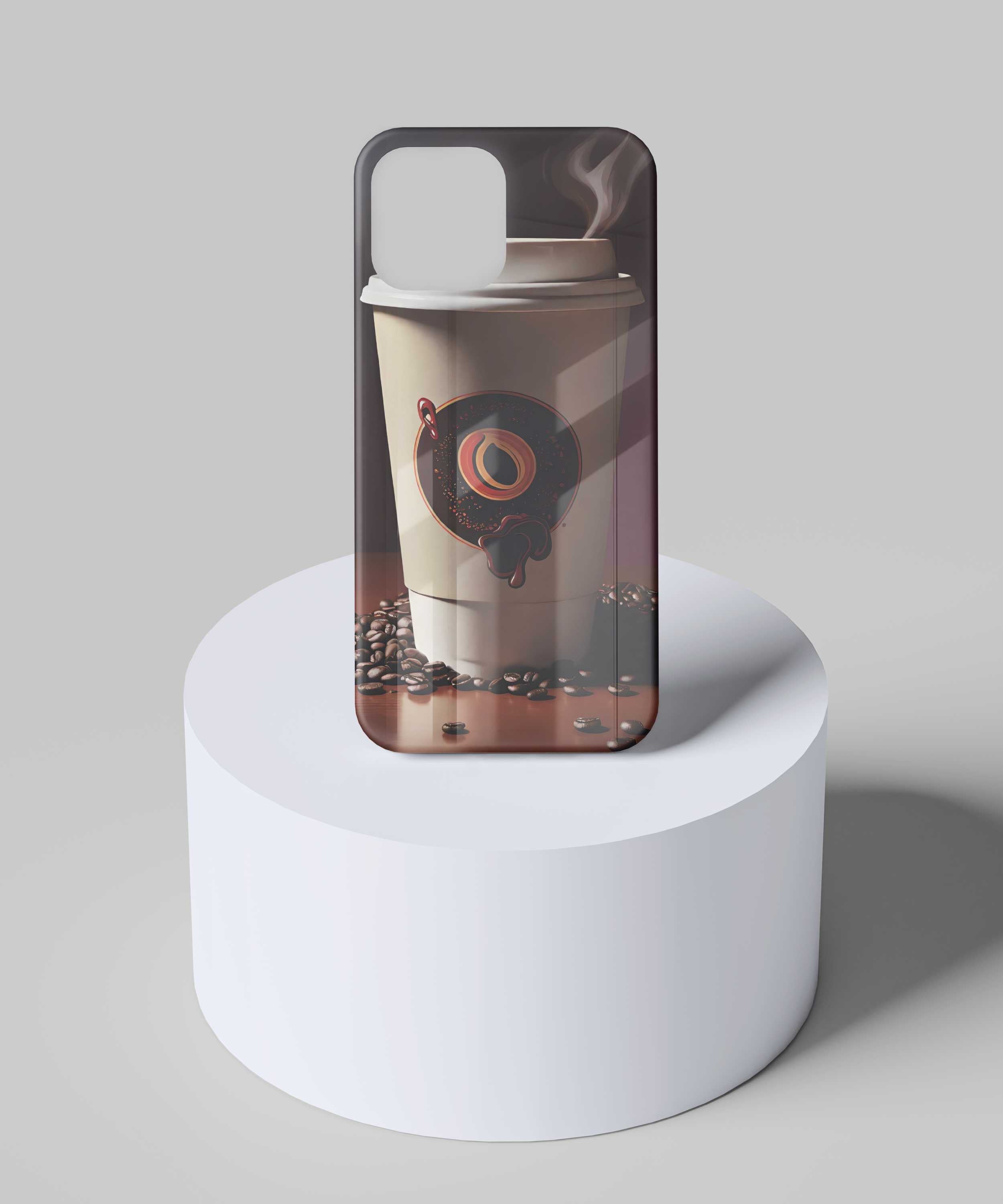 Coffee Phone Cover - Trendy and Stylish Design Featuring Coffee Cups and Beans, Compatible with iPhone cover, Samsung, Xiaomi, Vivo, Oppo, and More