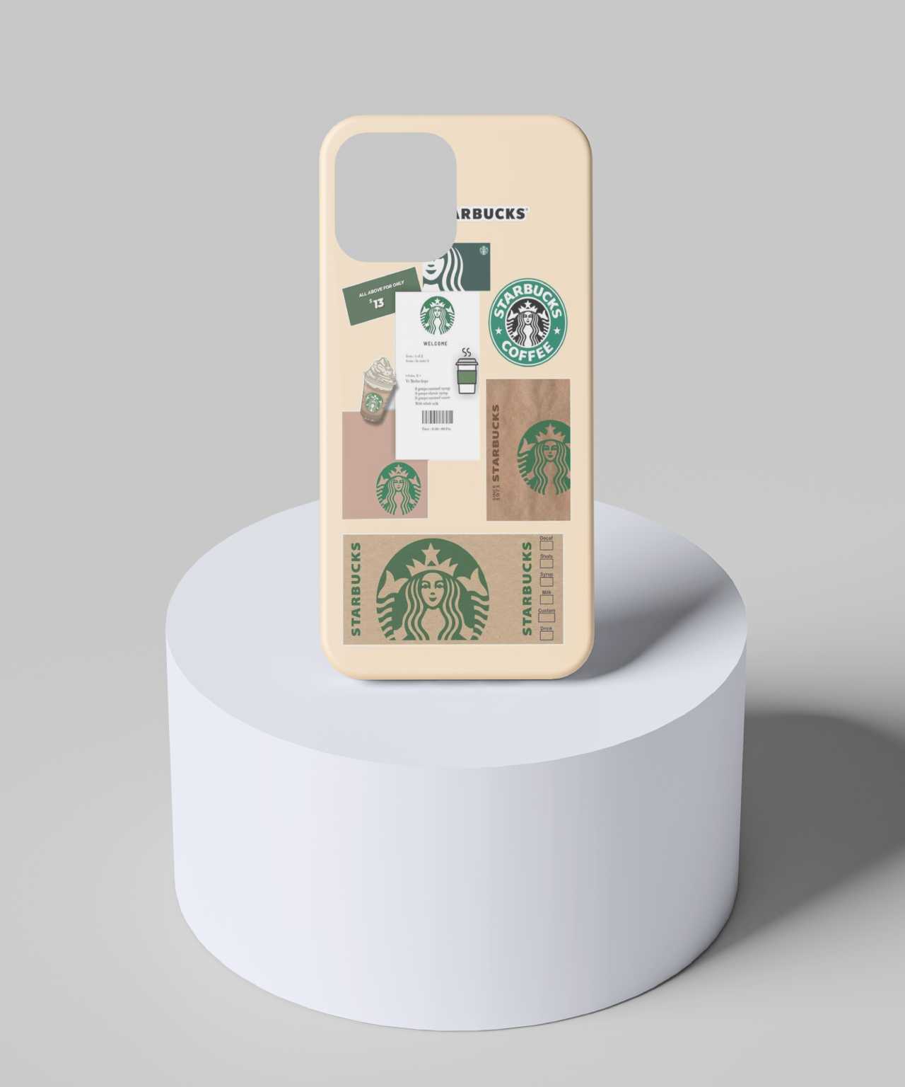 Stylish Starbucks Phone Cover - Elegant Design Featuring the Iconic Starbucks Logo, Compatible with iPhone cover, Samsung, Xiaomi, Vivo, Oppo, and More