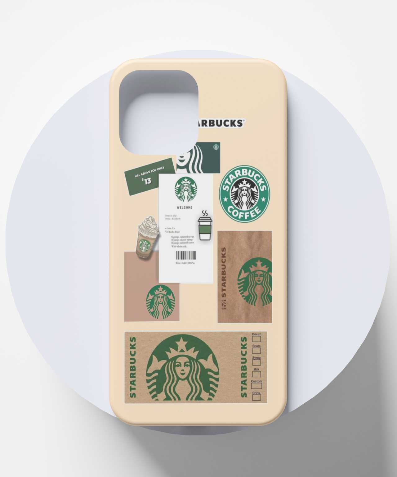 Stylish Starbucks Phone Cover - Elegant Design Featuring the Iconic Starbucks Logo, Compatible with iPhone cover, Samsung, Xiaomi, Vivo, Oppo, and More