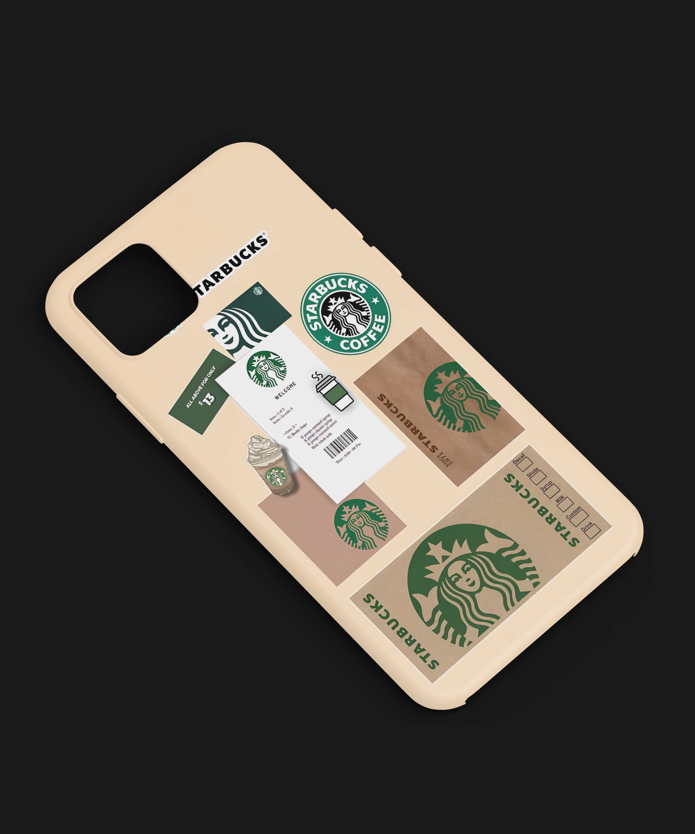 Stylish Starbucks Phone Cover - Elegant Design Featuring the Iconic Starbucks Logo, Compatible with iPhone cover, Samsung, Xiaomi, Vivo, Oppo, and More