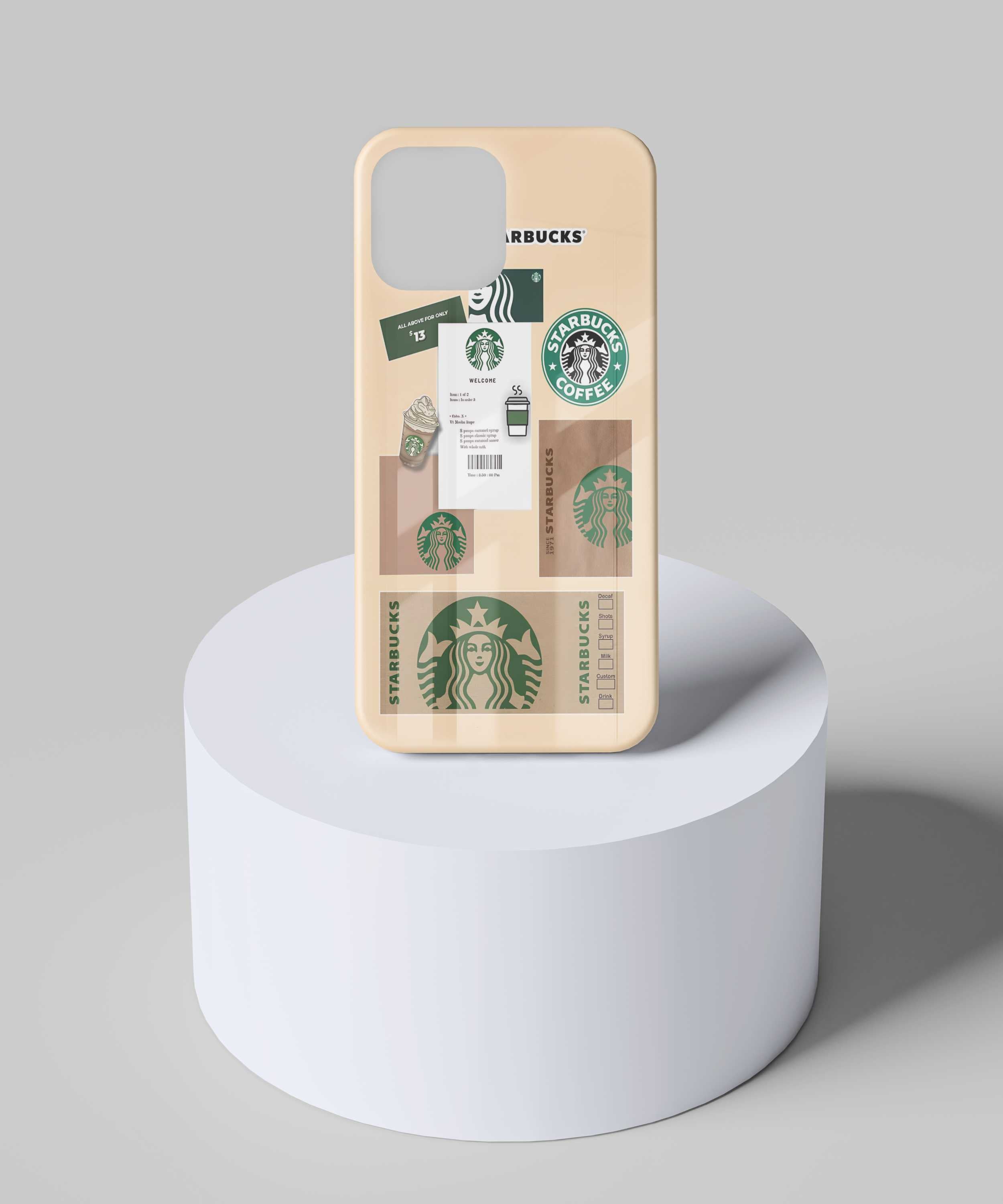 Stylish Starbucks Phone Cover - Elegant Design Featuring the Iconic Starbucks Logo, Compatible with iPhone cover, Samsung, Xiaomi, Vivo, Oppo, and More