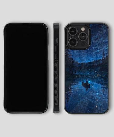 Starry Night Lake Scene Phone Case 4