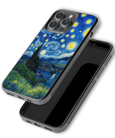 Starry Night Meadow Scene Phone Case 3