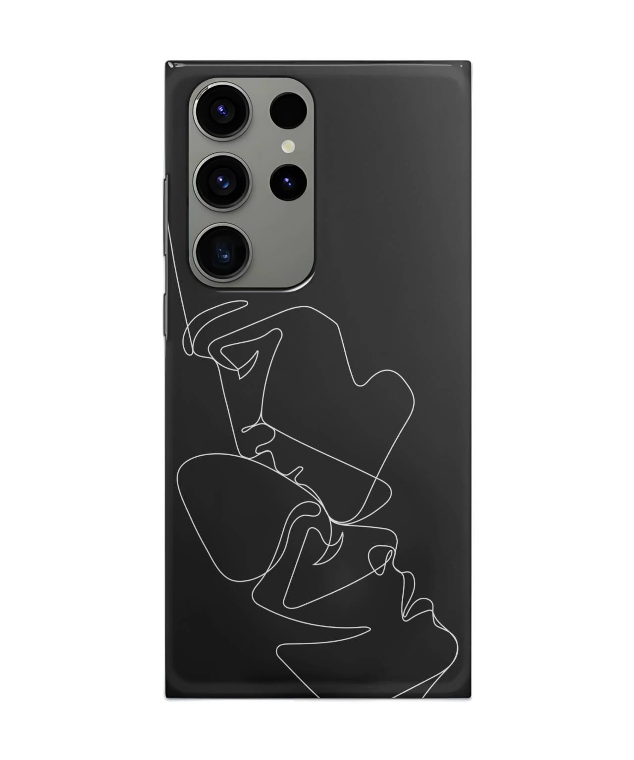 Stylish Abstract Face Line Art Black Samsung s23 ultra Case and Cover 1