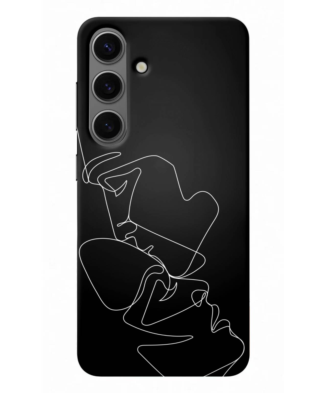 Stylish Abstract Face Line Art Black Samsung s24 plus Case and Cover 1