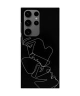 Stylish Abstract Face Line Art Black Samsung s24 ultra Case and Cover 1