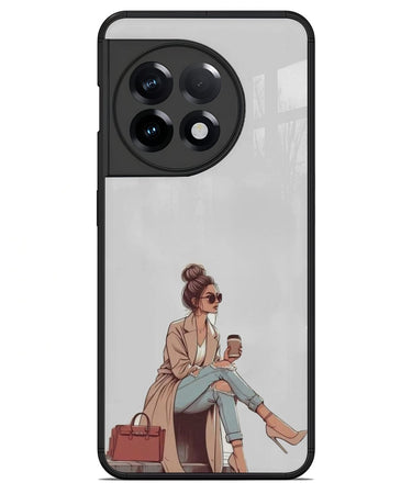 Trendy Coffee Girl Phone Case for OnePlus 11R 1