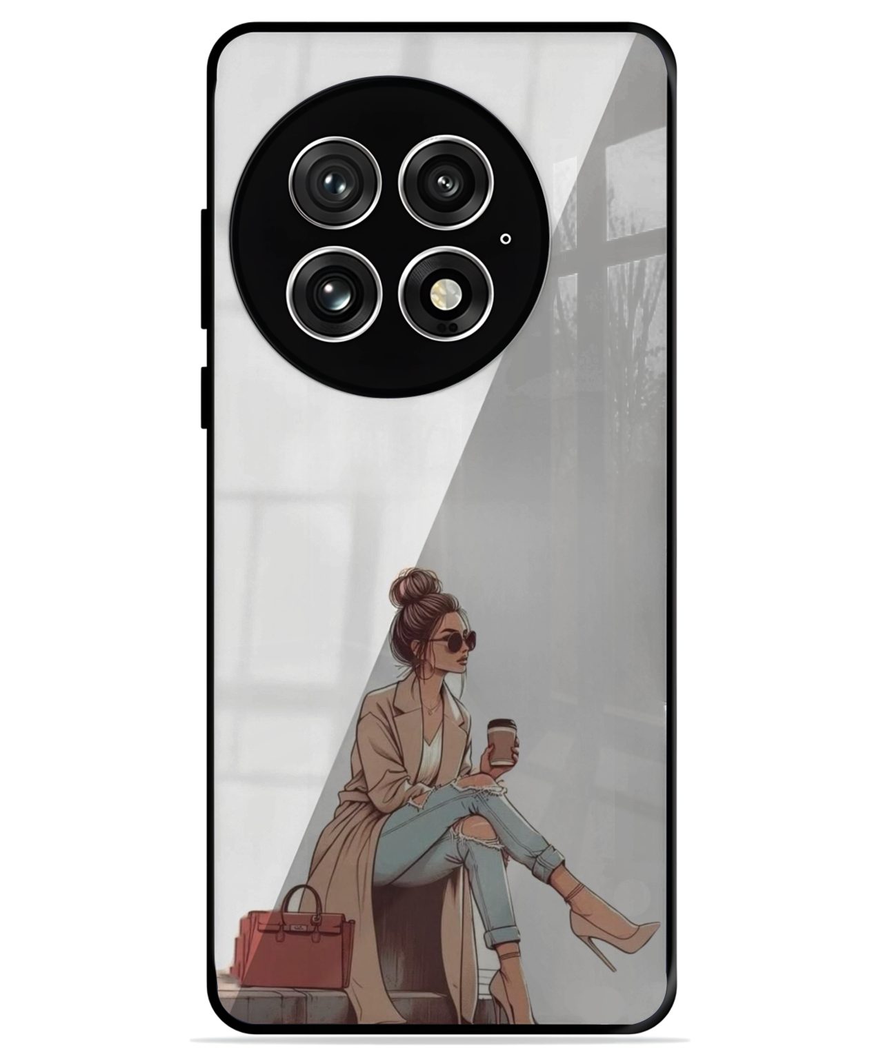 Trendy Coffee Girl Phone Case for OnePlus 13.