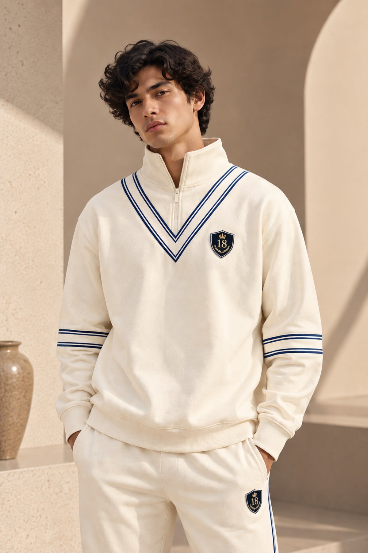 Cricket ribbed collar sweatshirt men India ₹1499 – cricket sweater inspired half-zip collar – PopCase free shipping