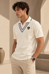 Back view cricket club polo tshirt men India – premium breathable cotton – PopCase ₹999 free shipping