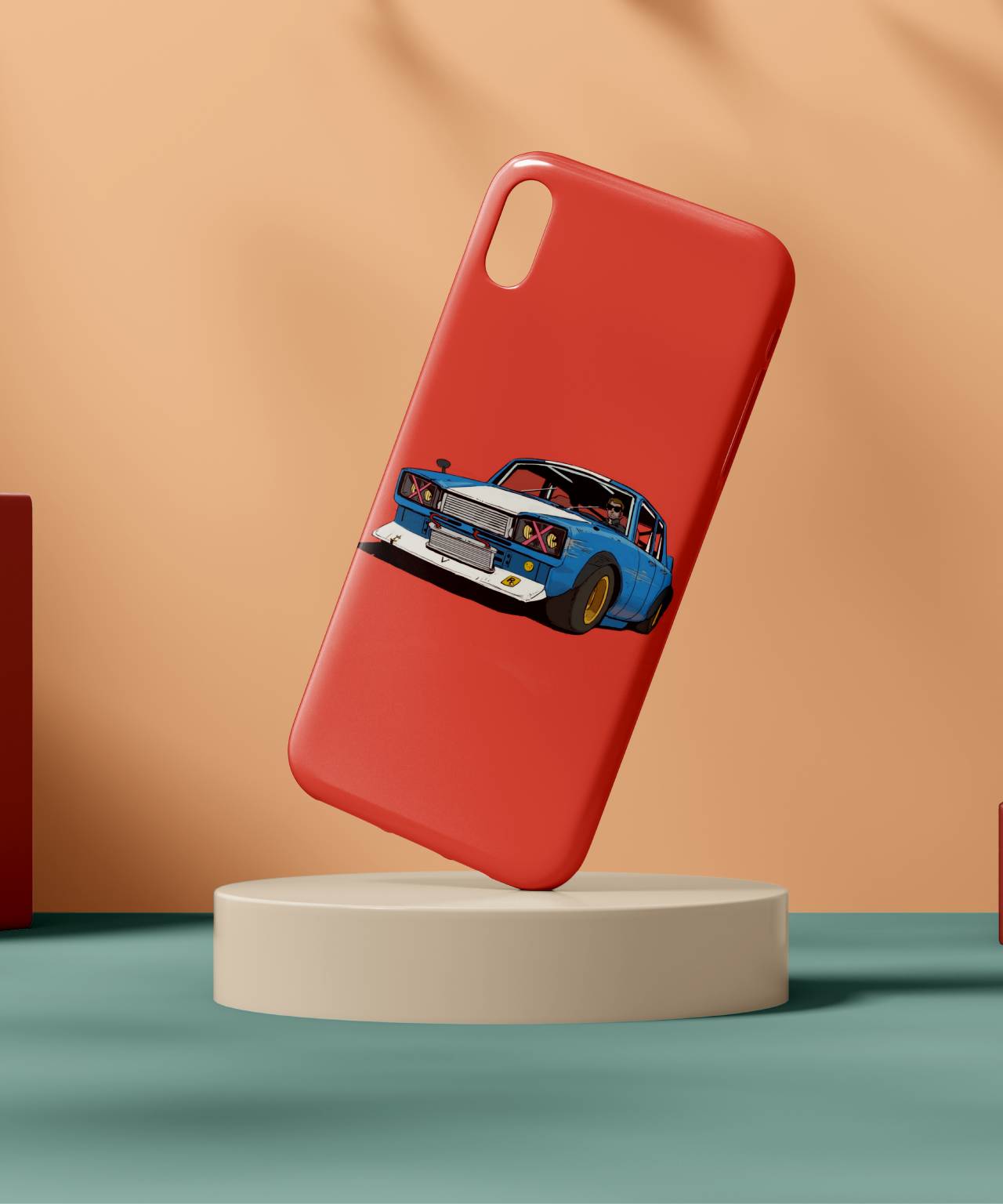 Vintage Blue Racer Mobile Case 2