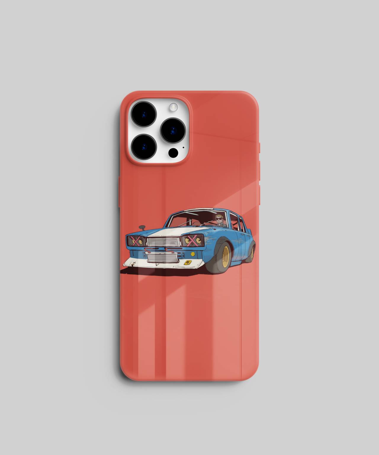 Vintage Blue Racer Mobile Case 7