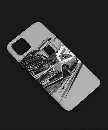 Vintage Car Grayscale Mobile Cover 4