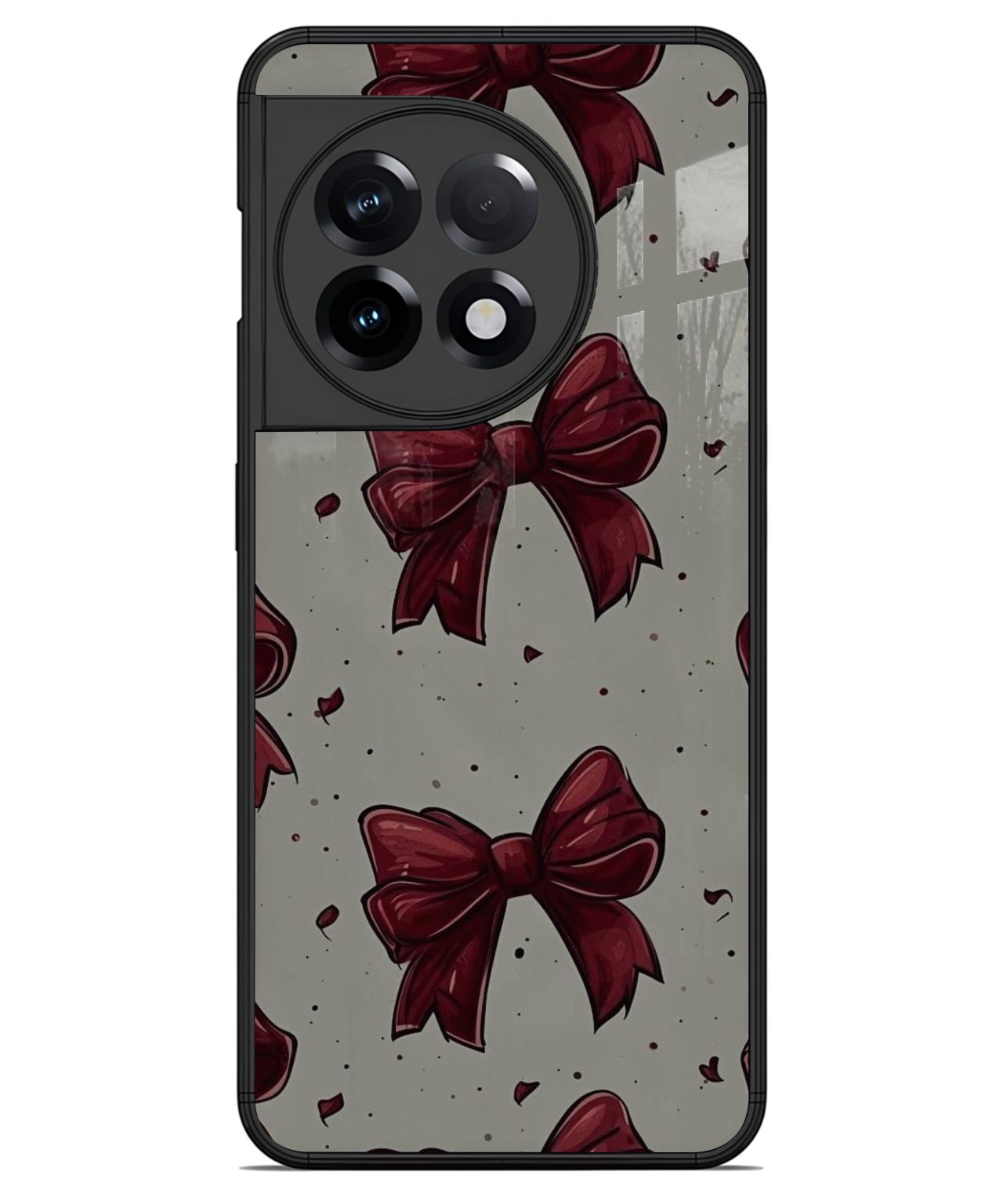 Vintage Red Bow Pattern Phone Case for OnePlus 11R 1