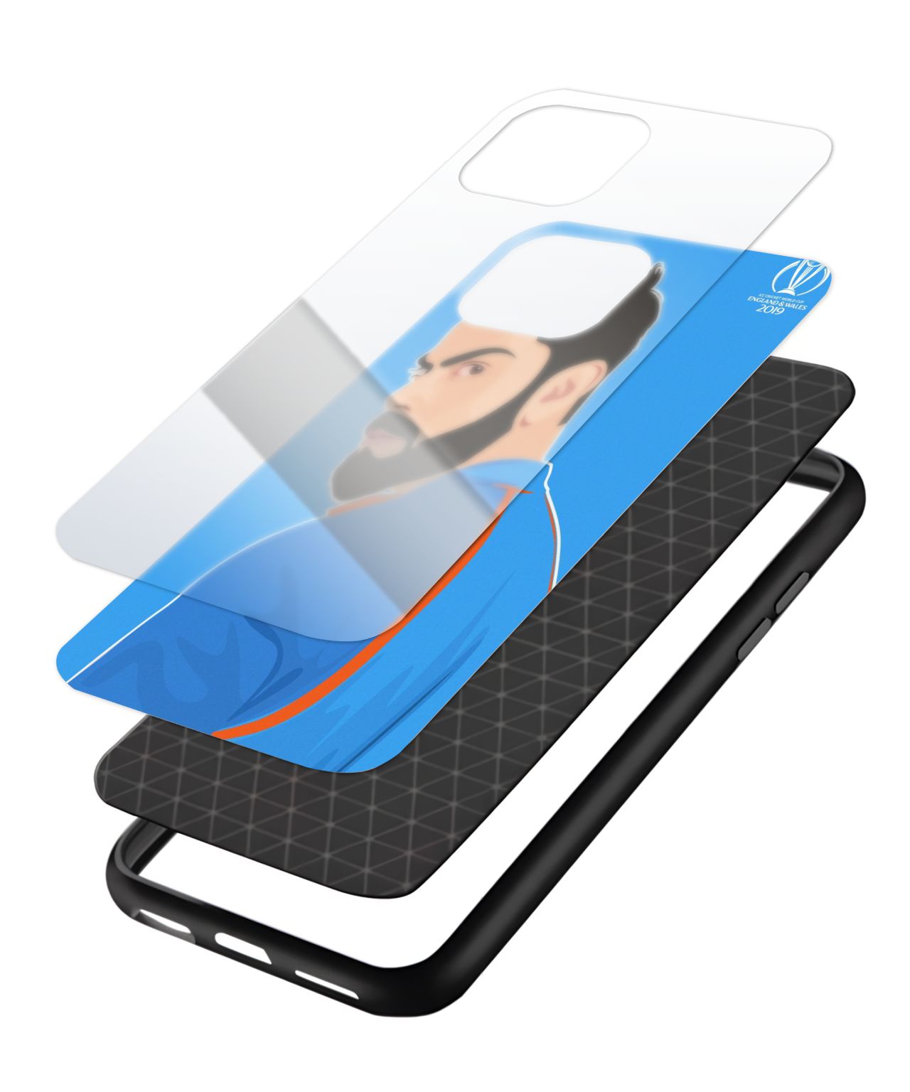 Virat Kohli CWC19 Sketched Phone Case and Cover 3