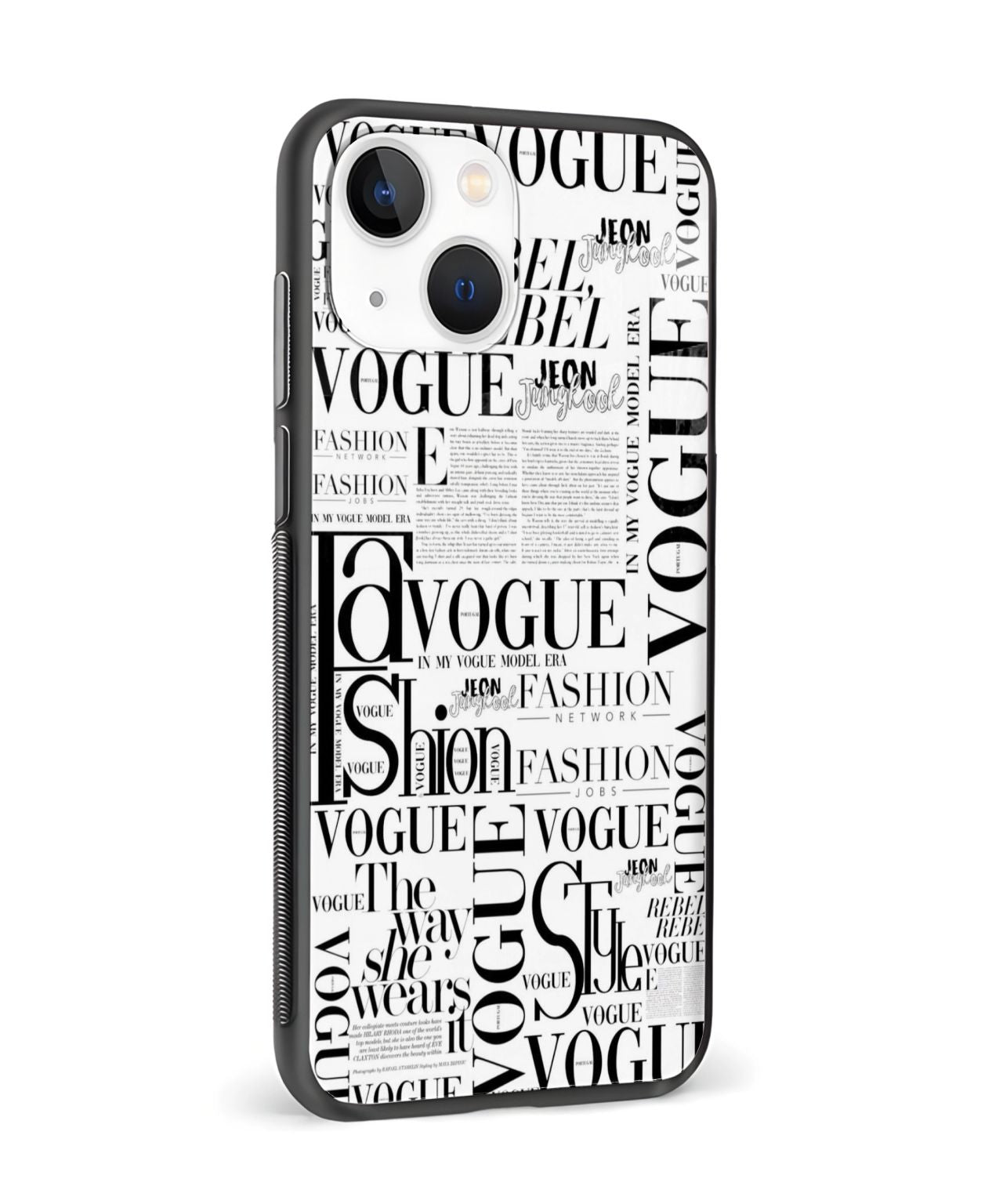 Vogue Black & White Typography Phone Case and Cover 4