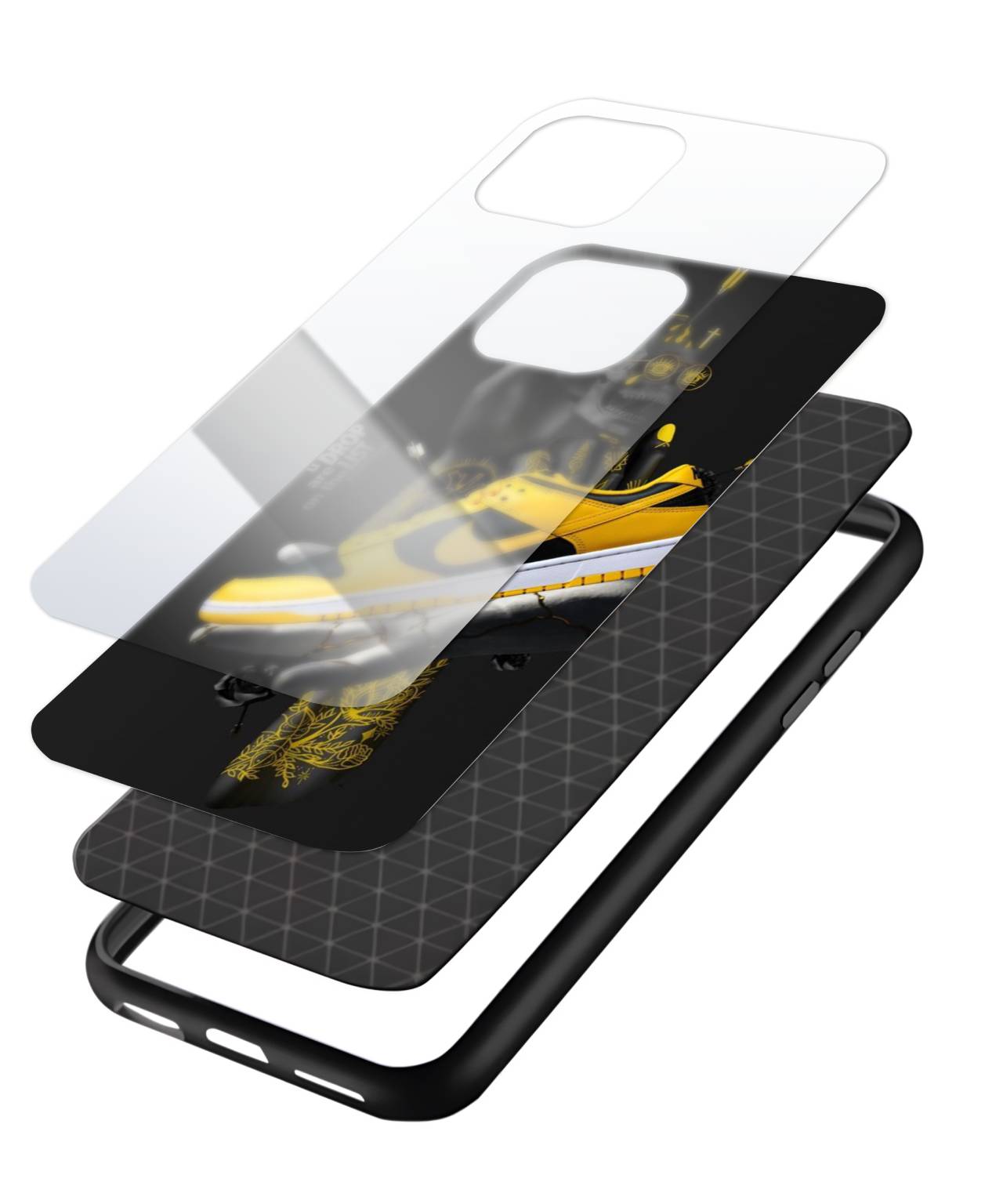 Yellow Nike Dunk Sneaker Phone Case 3