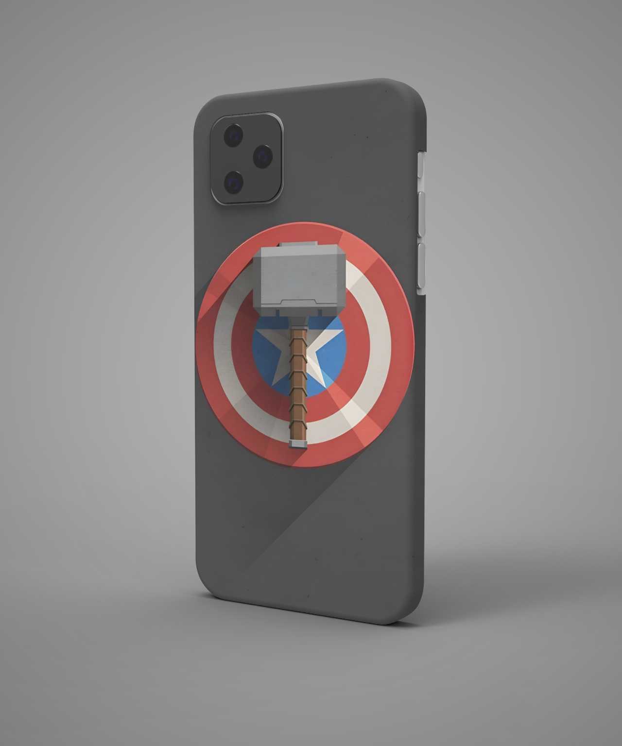 Captain shield with Hammer phone case - PopCase