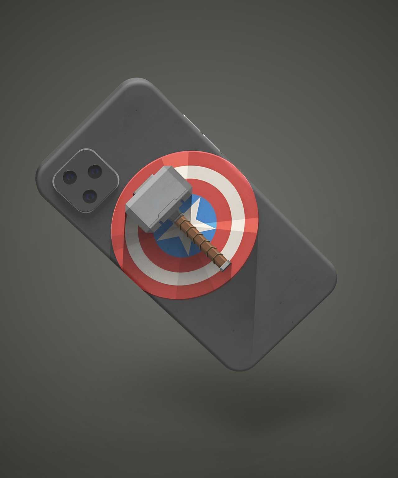 Captain shield with Hammer phone case - PopCase