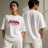 POPCASE white Unzip Your Soul zipper graphic oversized t shirt unisex bold red block text free your mind streetwear tshirt