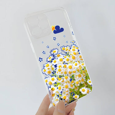 Transparent Daisy Mobile Case
