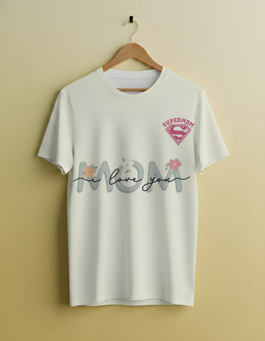 SuperMom Customized MOM T-Shirt – Personalized Name & Number Back Print | Mother’s Day Special