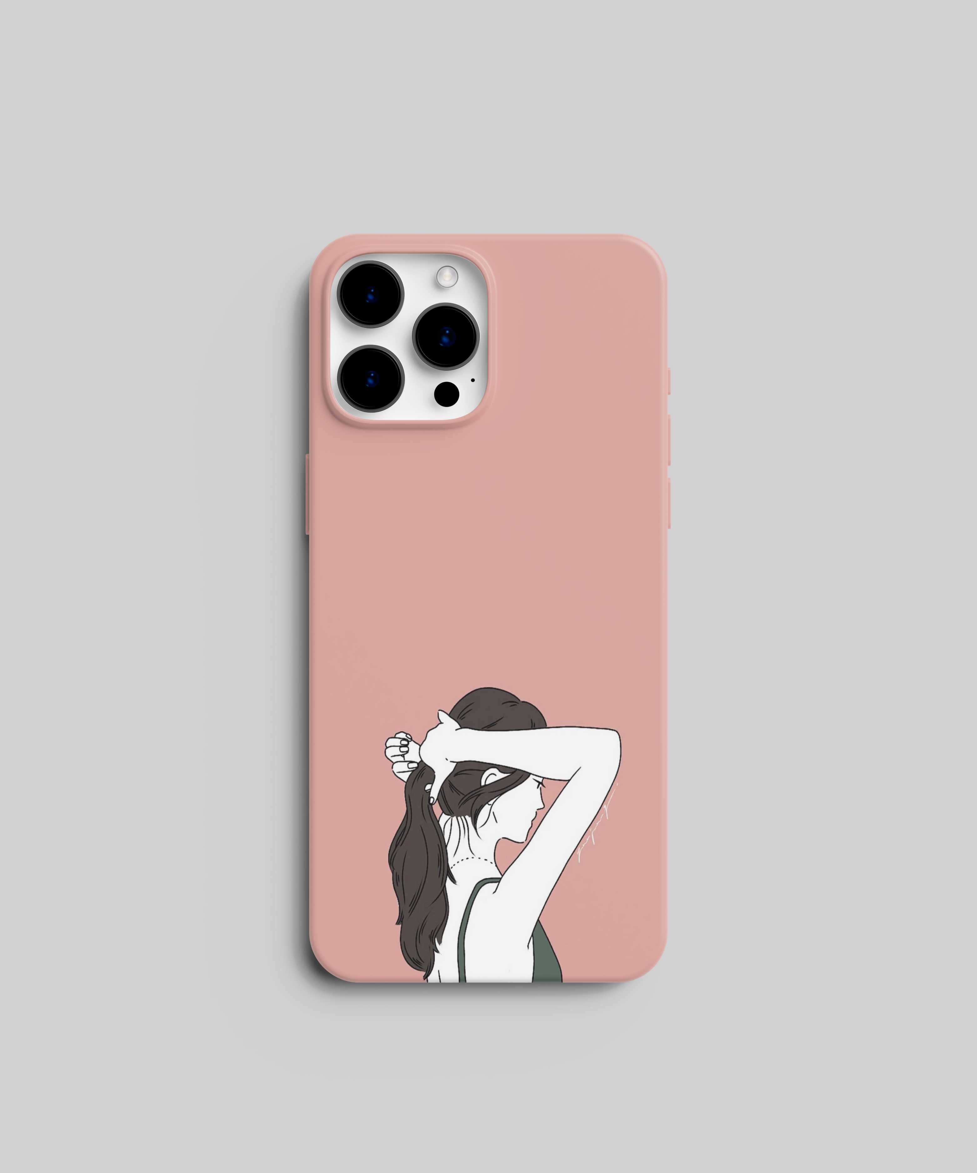 Aesthetic Girl Pink Mobile Case - PopCase