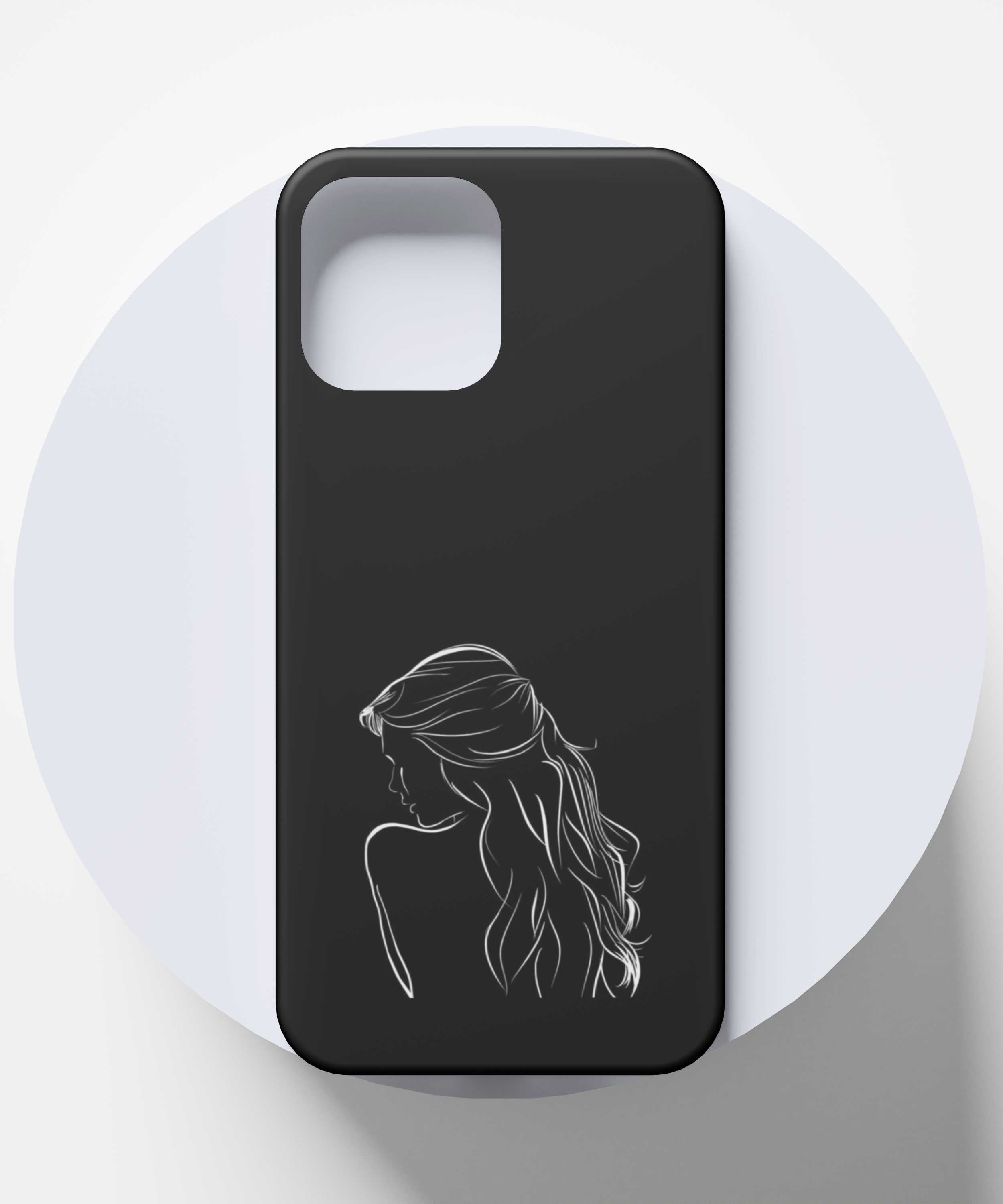 Elegant Women's Black & White Mobile Case - PopCase