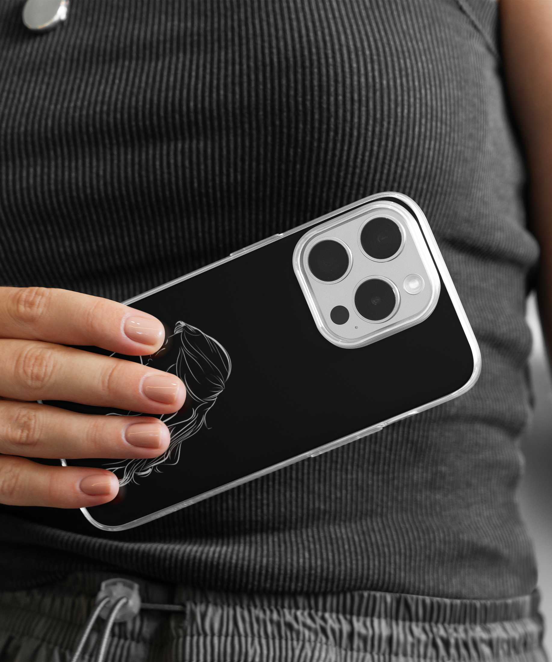 Elegant Women's Black & White Mobile Case - PopCase