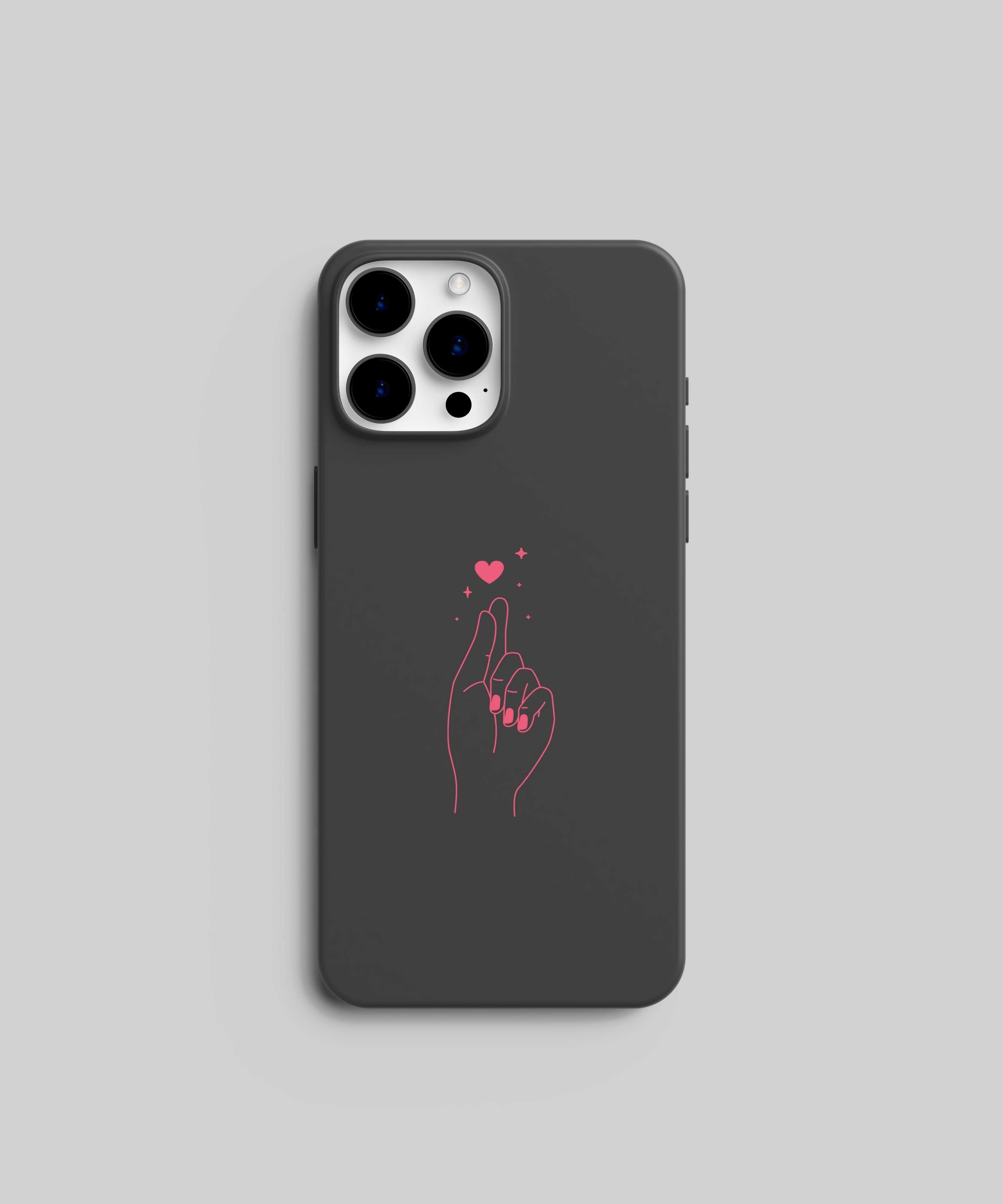 Chic Pink Hand with Heart Mobile Case - PopCase