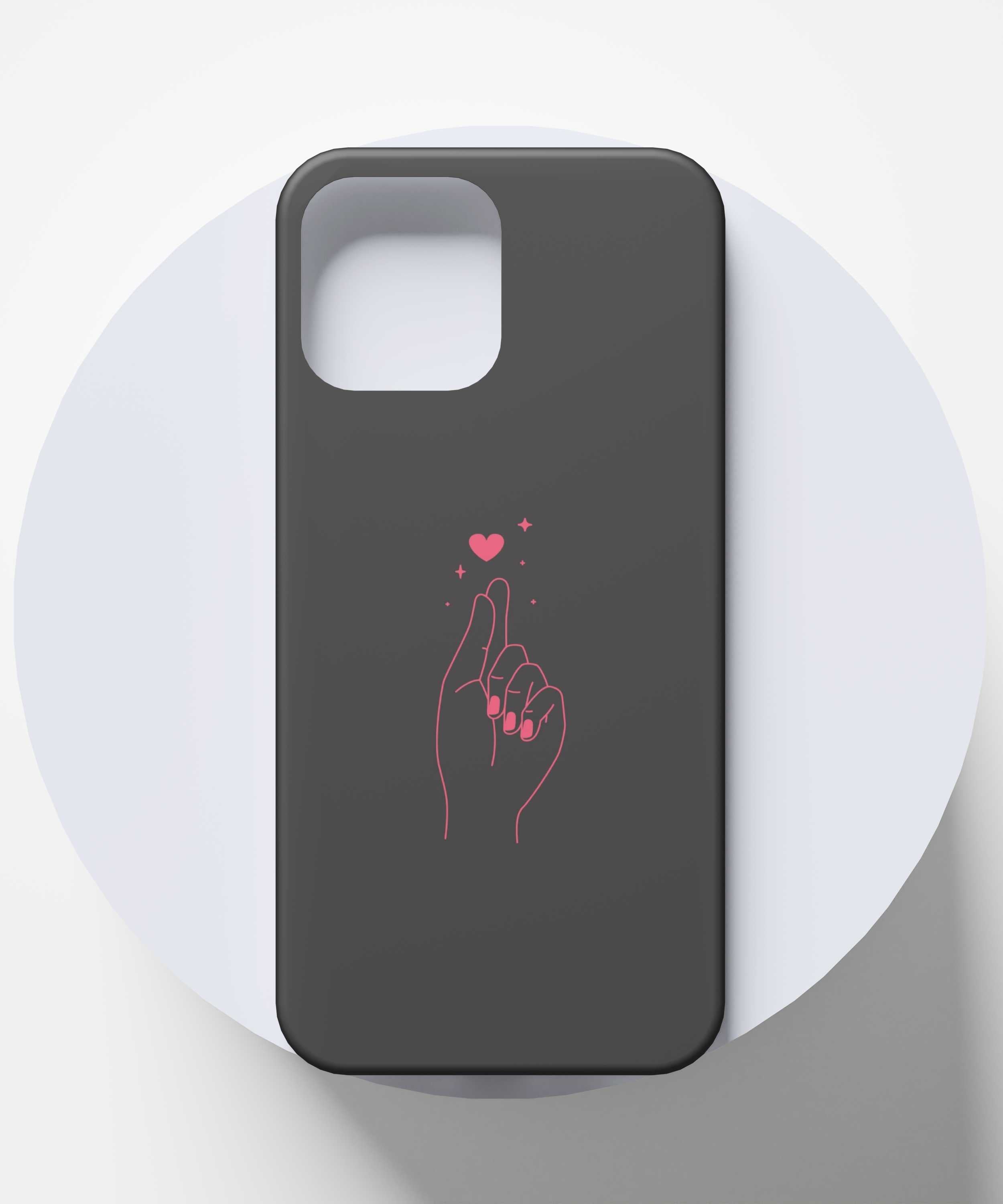 Chic Pink Hand with Heart Mobile Case - PopCase