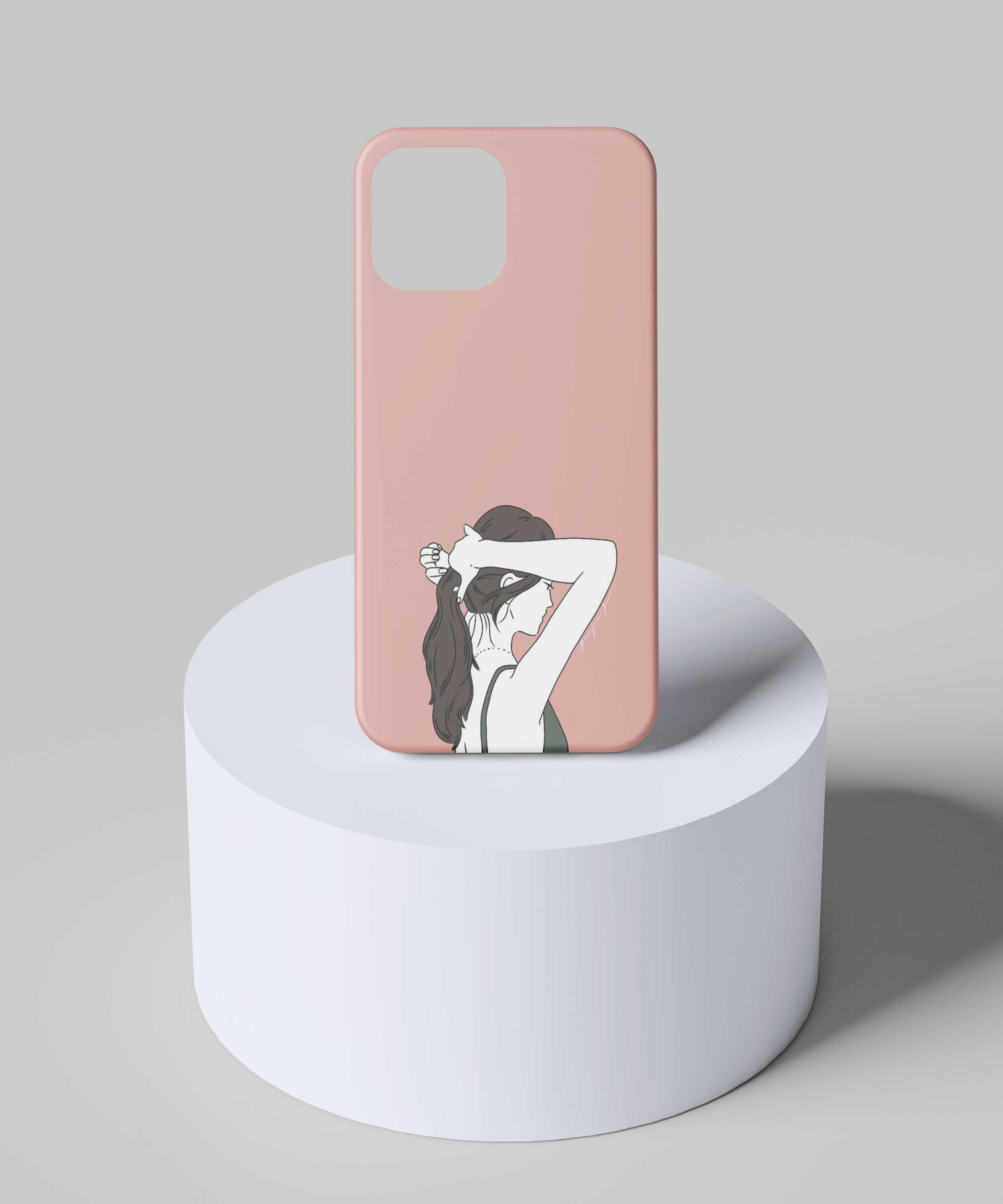 Aesthetic Girl Pink Mobile Case - PopCase