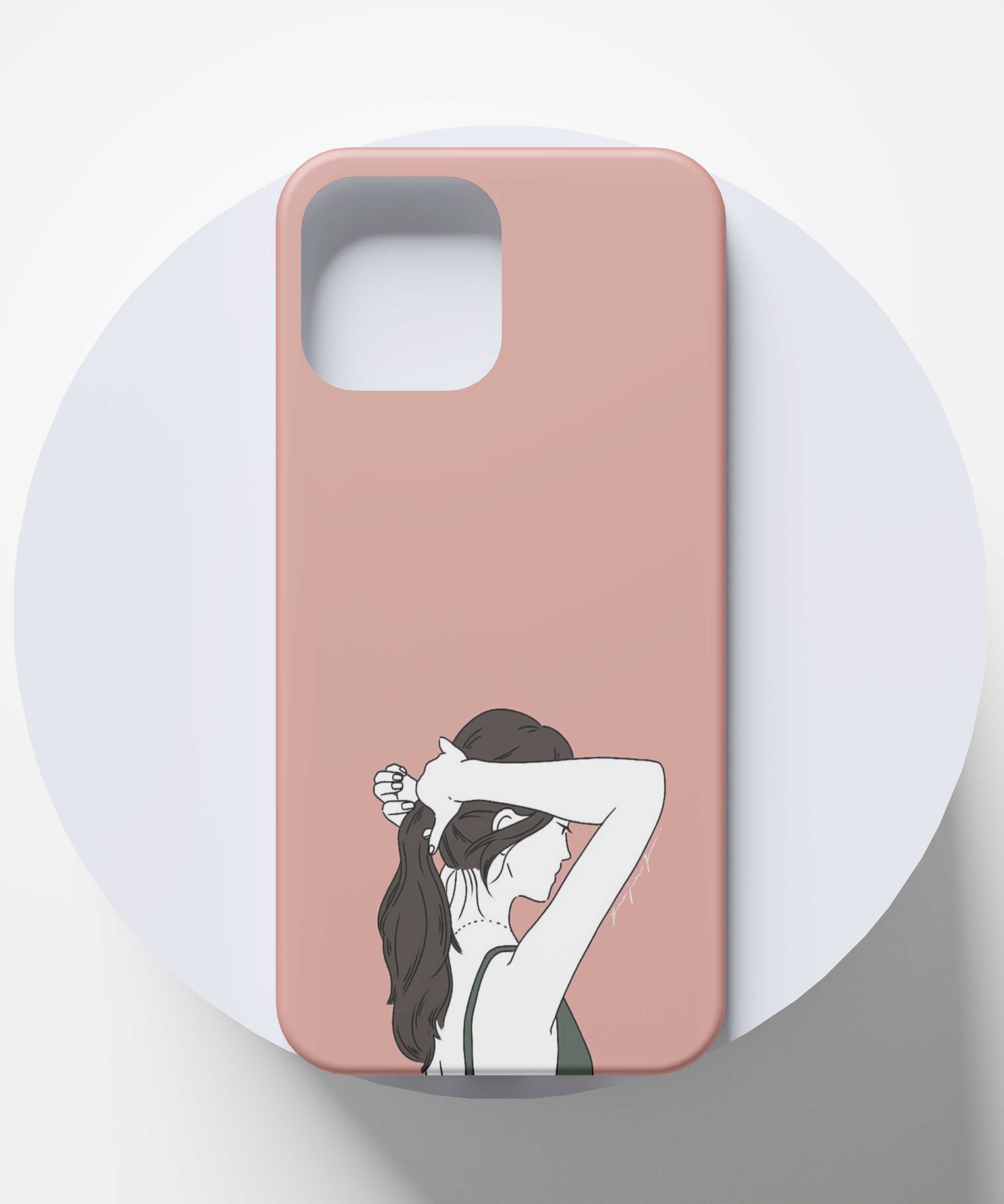 Aesthetic Girl Pink Mobile Case - PopCase