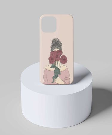 Stunning and Stylish Girl with Rose Case - PopCase