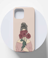 Stunning and Stylish Girl with Rose Case - PopCase
