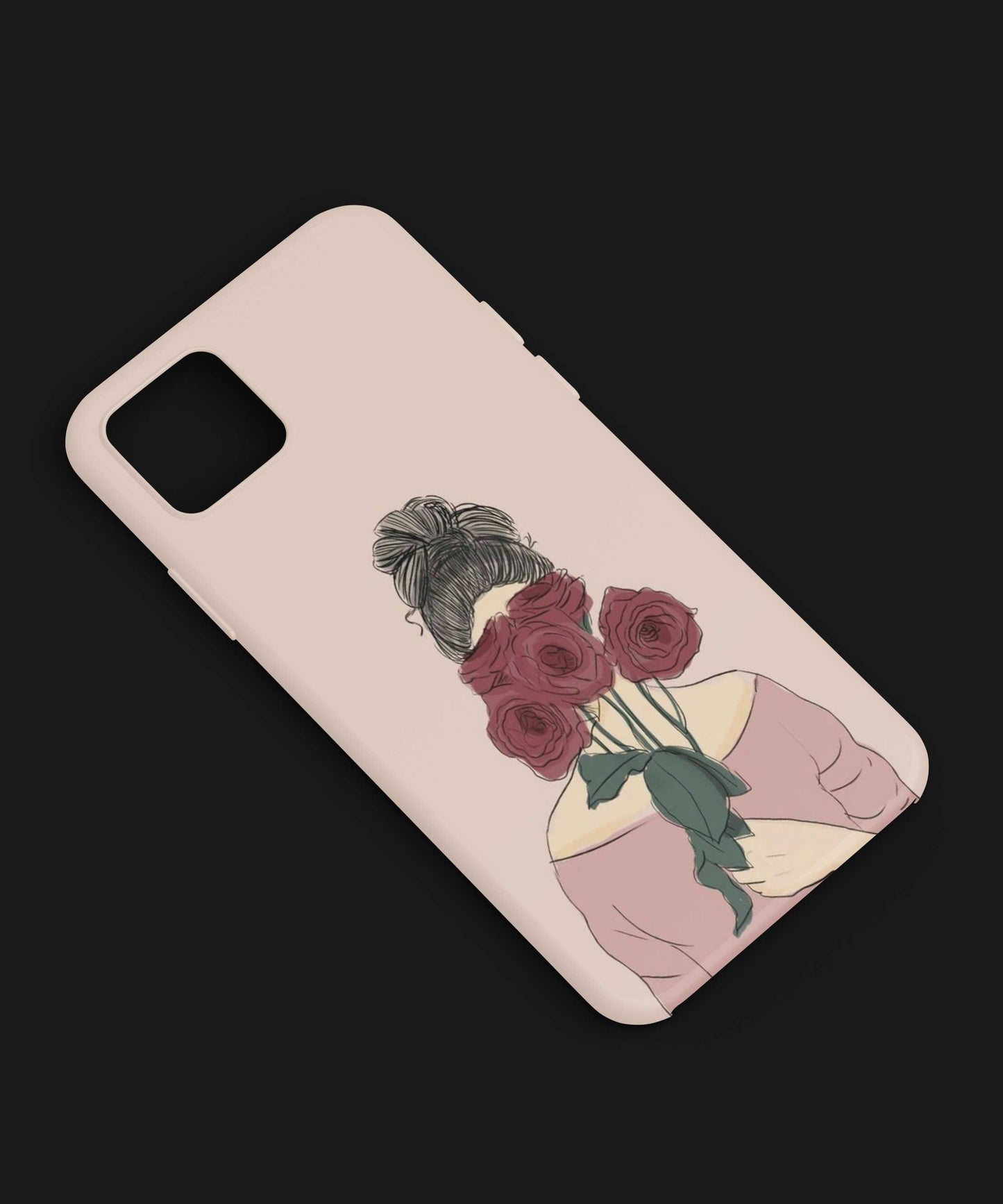 Stunning and Stylish Girl with Rose Case - PopCase