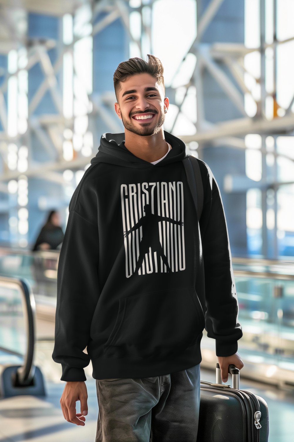 Cristiano Ronaldo Inspired Premium Black Hoodie