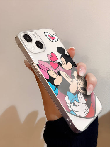 Mickey and Minnie Transparent Mobile Case 