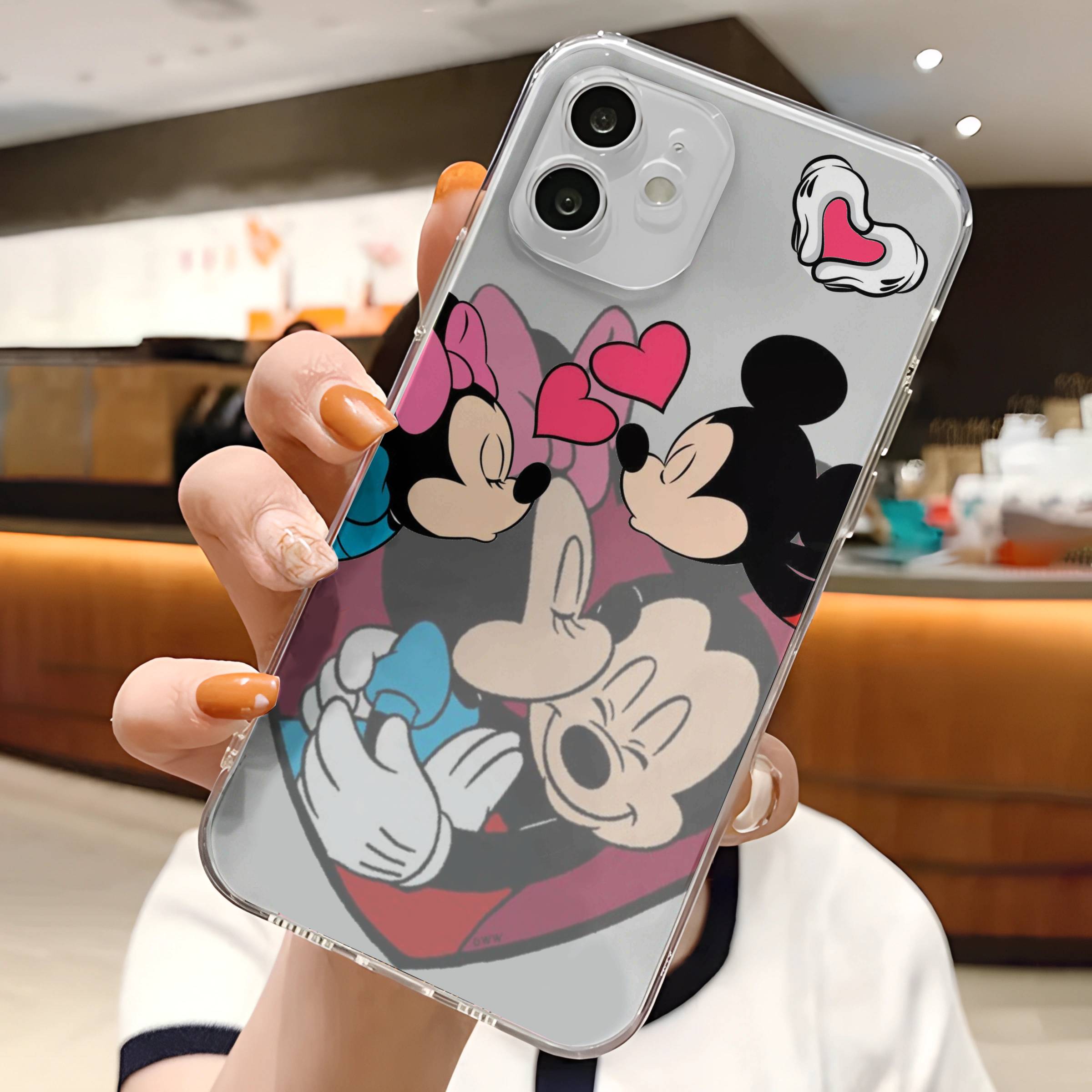 Mickey and Minnie Transparent Mobile Case 