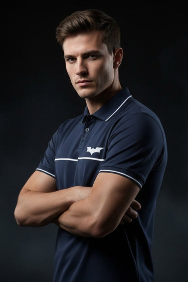 Batman Navy Blue Polo T-Shirt for Men 2