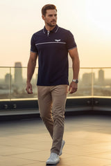 Batman Navy Blue Polo T-Shirt for Men 4