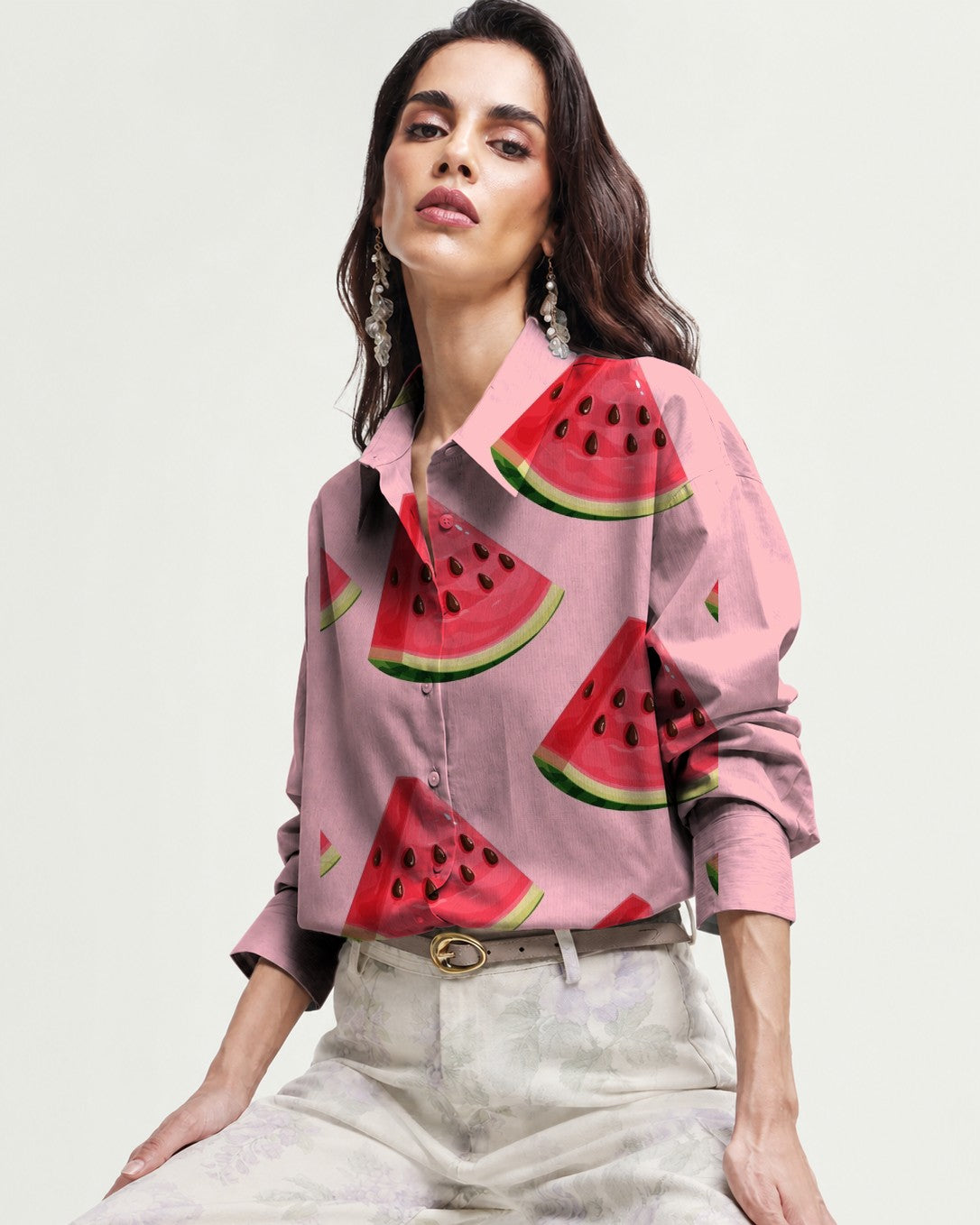 product wearning summer shirt with fruite design 1