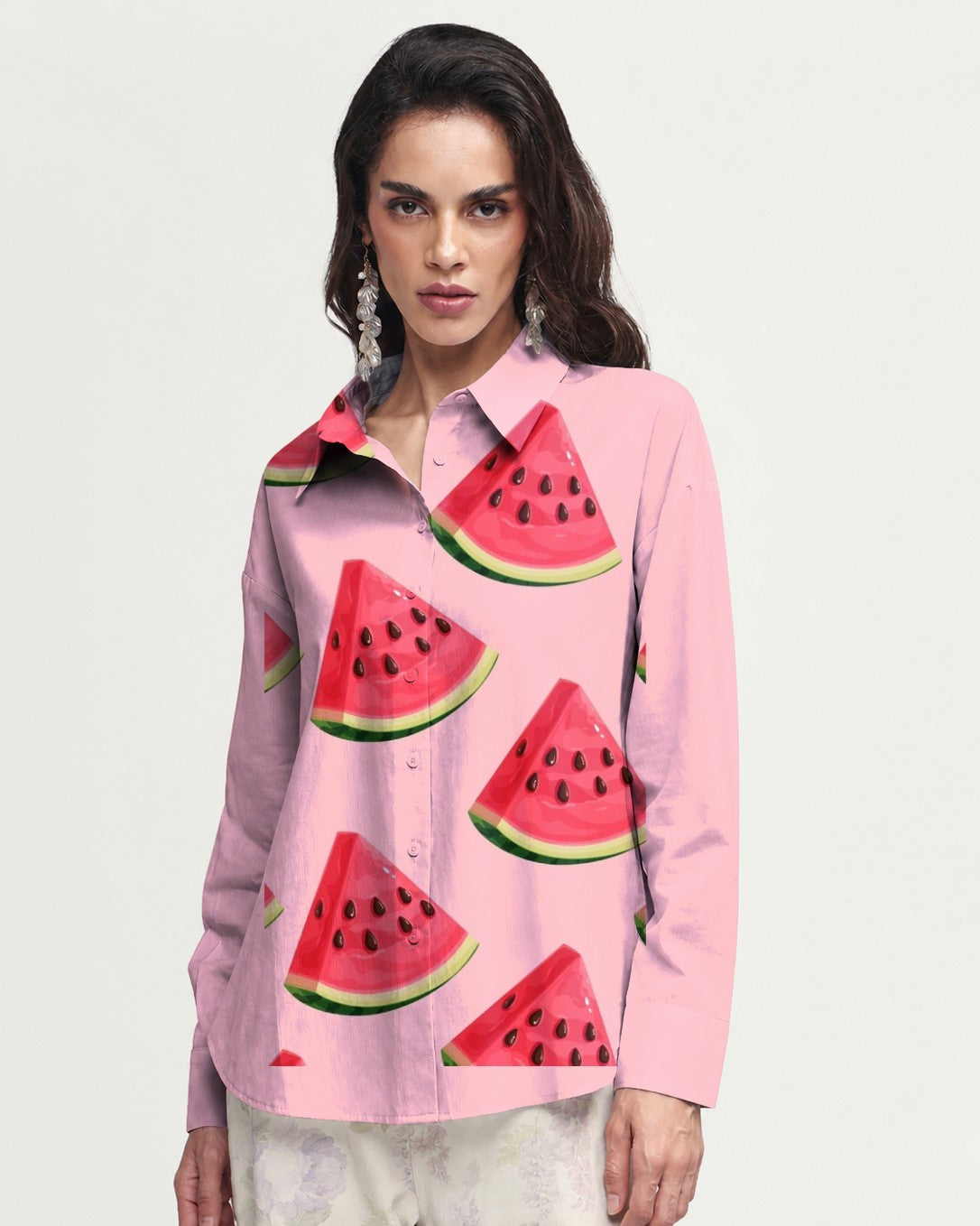 product wearning summer shirt with fruite design 3