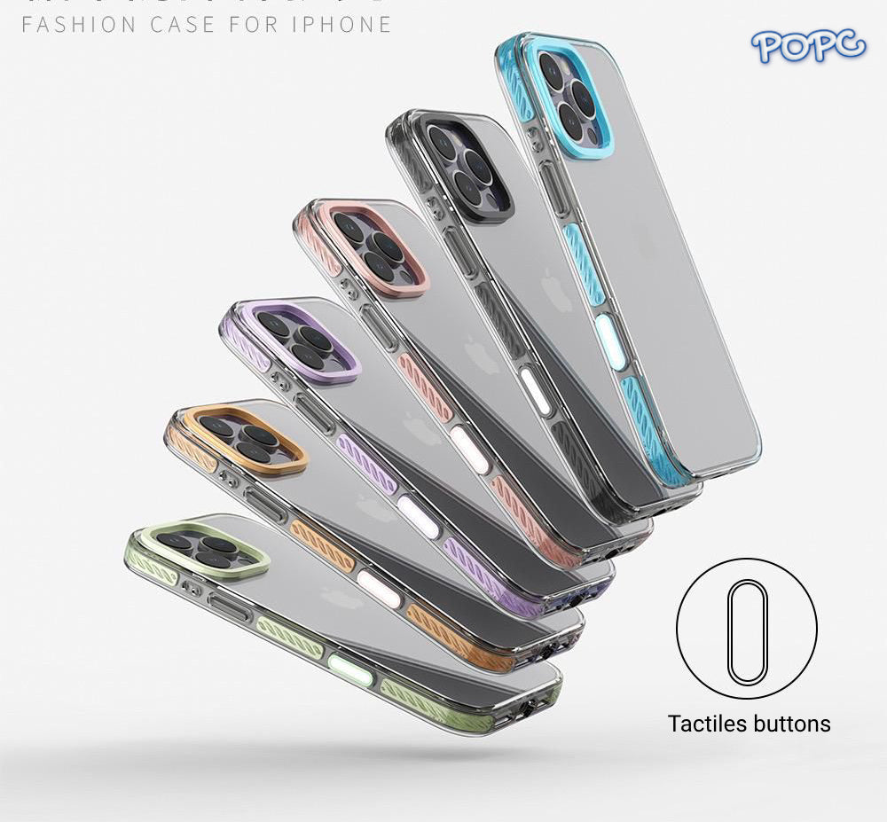 Colourful Candy MagSafe Case – Transparent Shockproof Back Cover for iPhone (All Models)