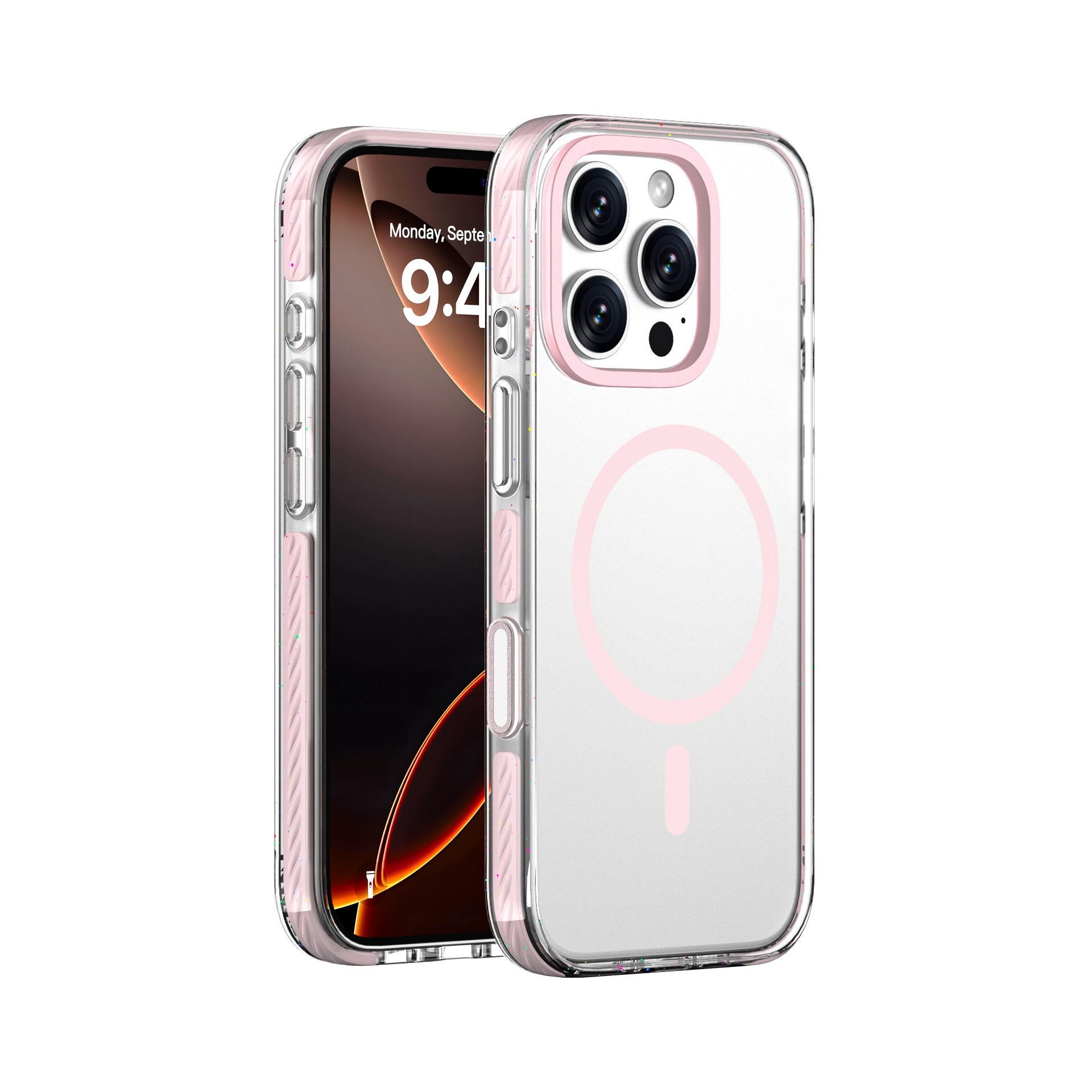 Colourful Candy MagSafe Case – Transparent Shockproof Back Cover for iPhone (All Models)