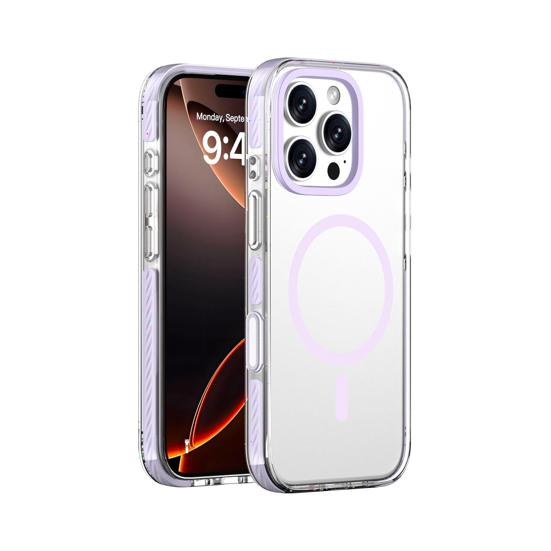 Phone case with a clear design on a white background