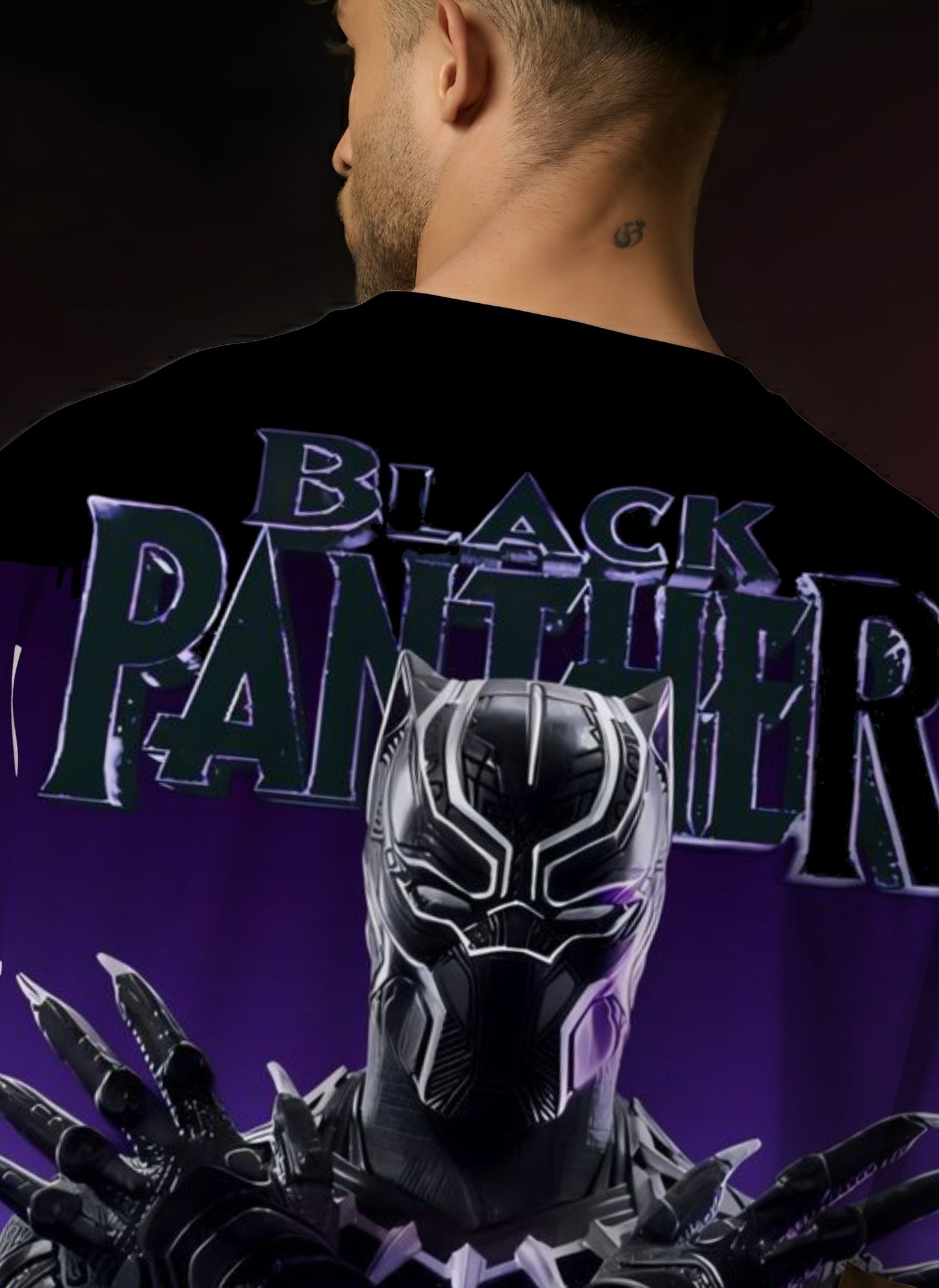 Popcase Wakanda Forever Oversized T-Shirt | Black Panther Marvel Graphic Tee | Unisex Streetwear Style