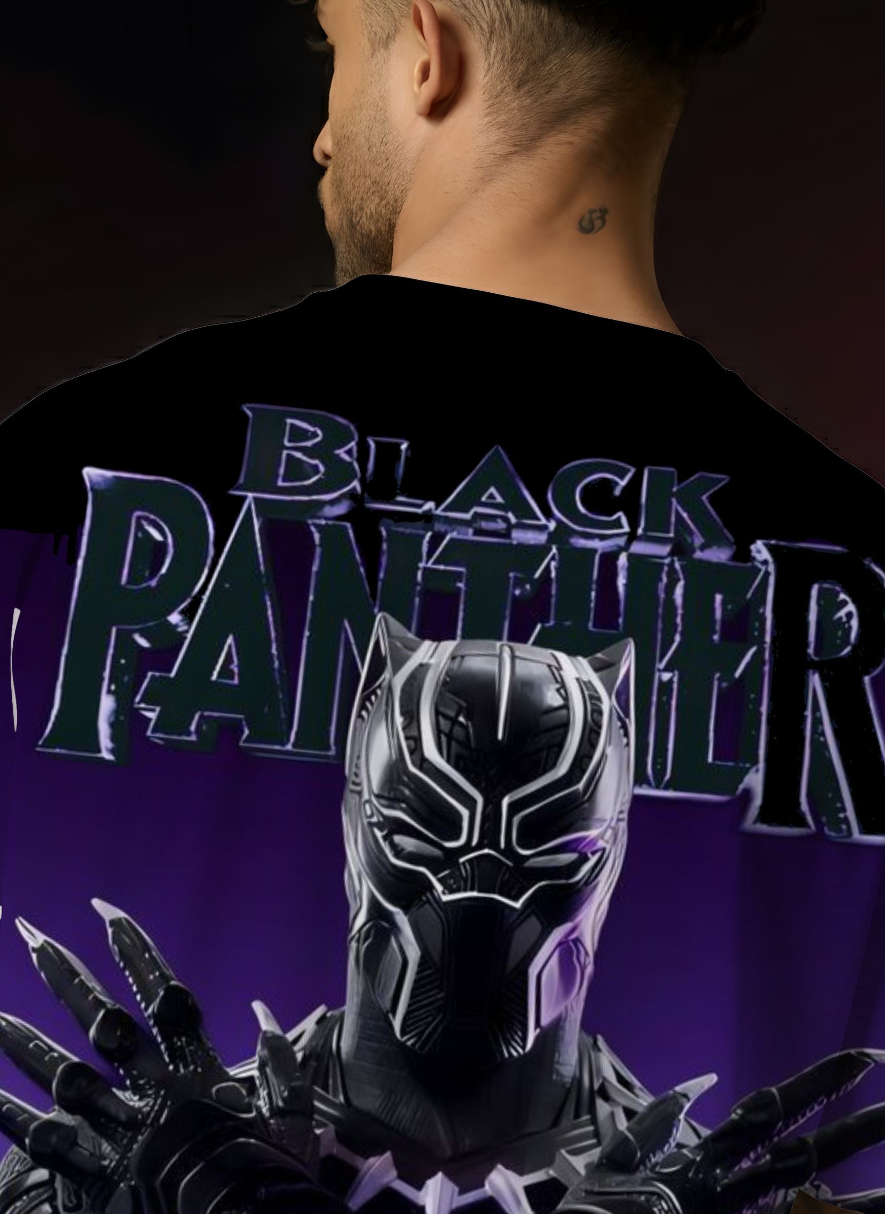 Popcase Wakanda Forever Oversized T-Shirt | Black Panther Marvel Graphic Tee | Unisex Streetwear Style